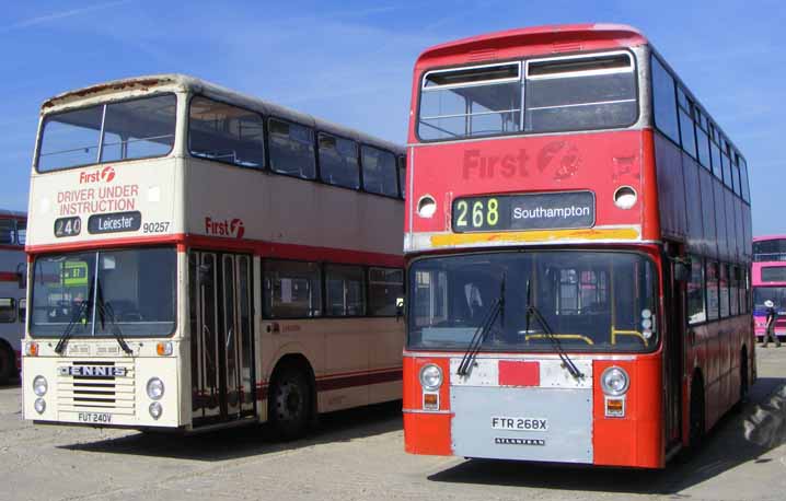 Leicester Dennis Dominator & Southampton Leyland Atlantean East Lancs 268